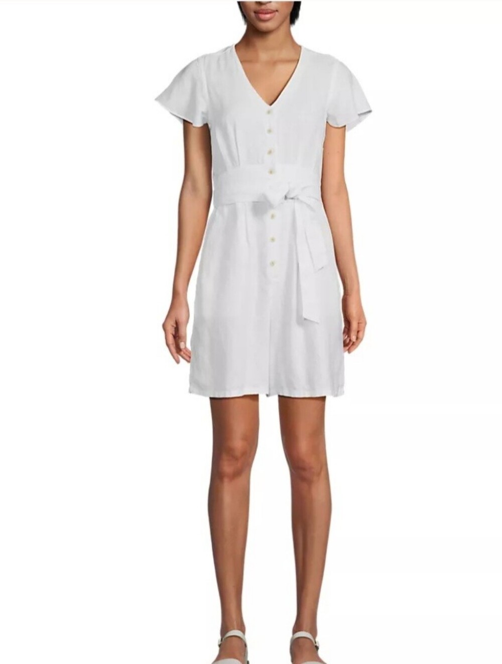 Romper, Linen Button Front - Picture 2 of 6